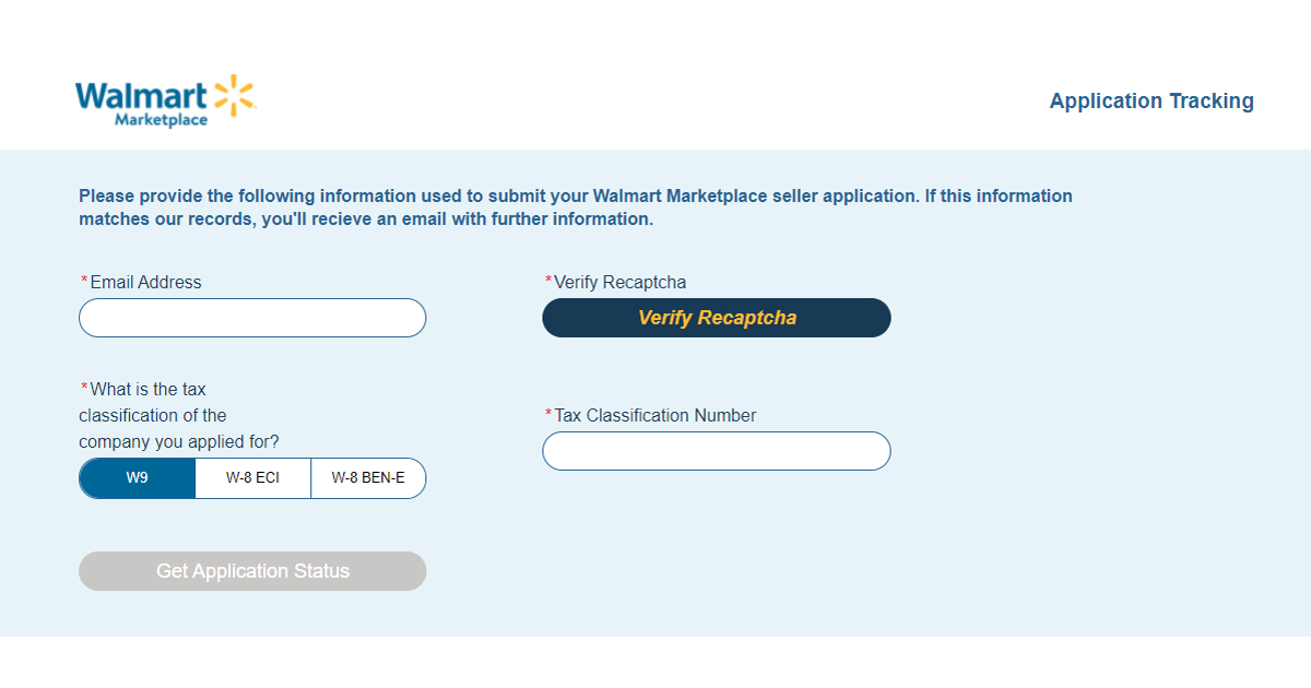 application received status mean walmart distribution
